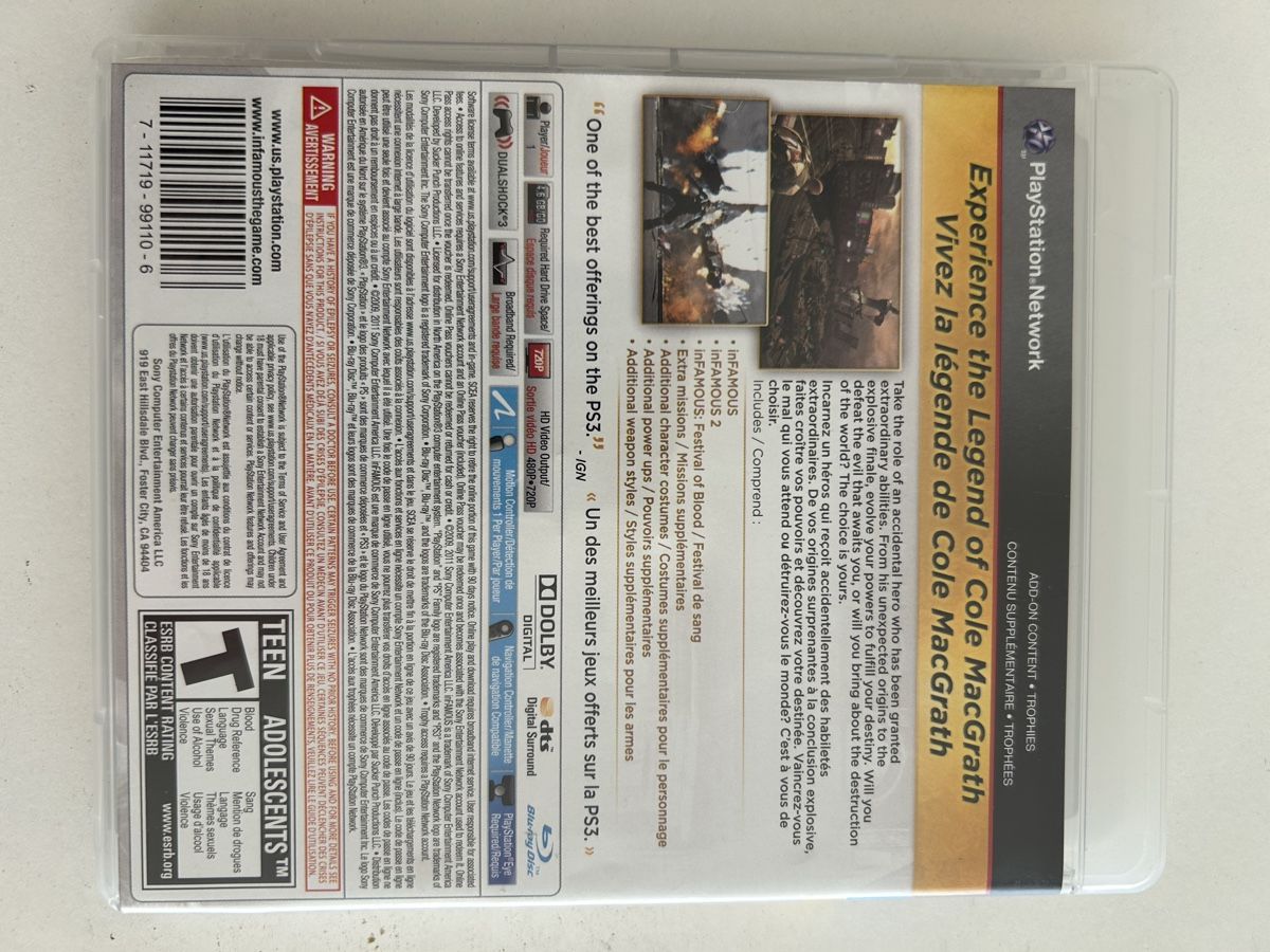 Giochi: Infamous Collection PS3 NTSC US – Usato da Pully venduto da PongDayOne 1