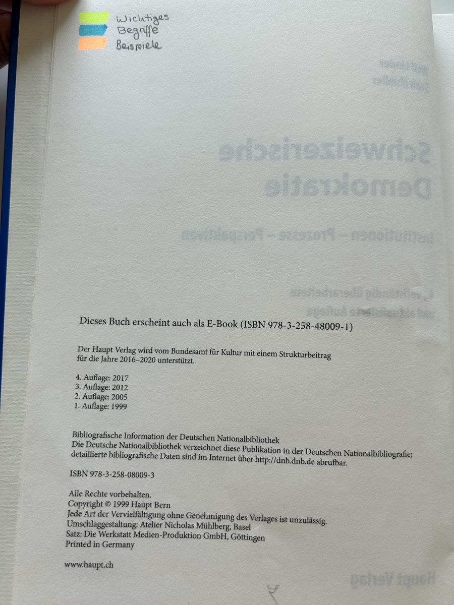 Libri: Schweizerische Demokratie - Wolf Linder / Sean Mueller – Usato da Baden venduto da lilylein_ 5