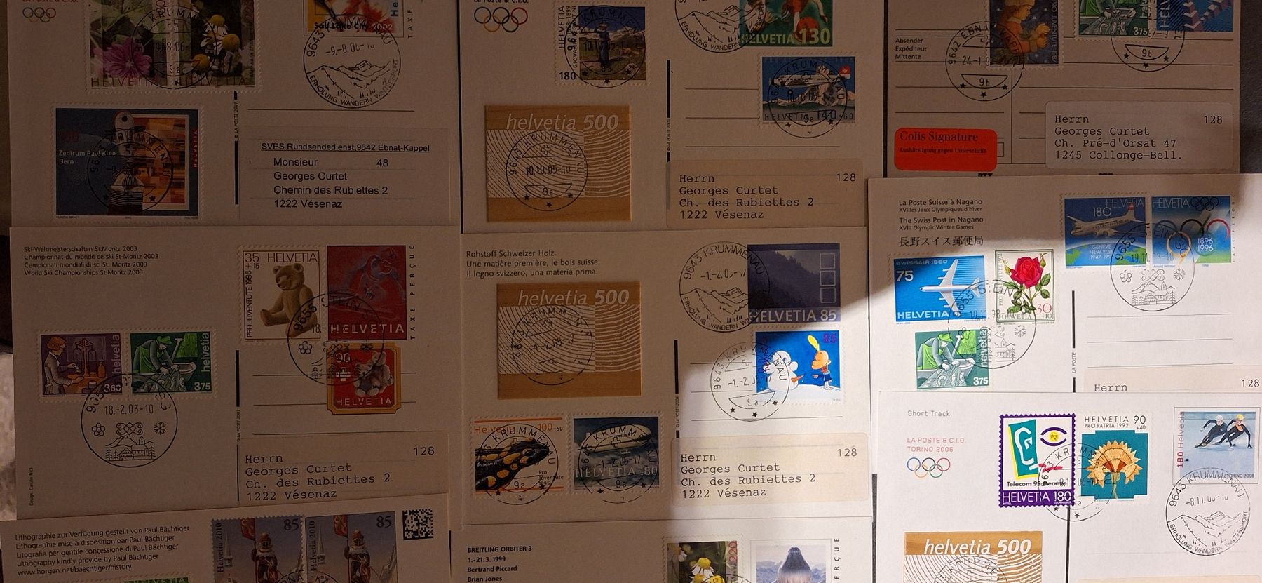 Alle Briefmarken: diverse Ganzsachen Karten teils Voll O  – Gebraucht aus Balgach von SIMEON27 5