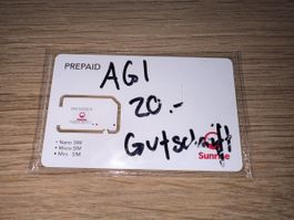Prepaid SIM-Karte 20.- CHF