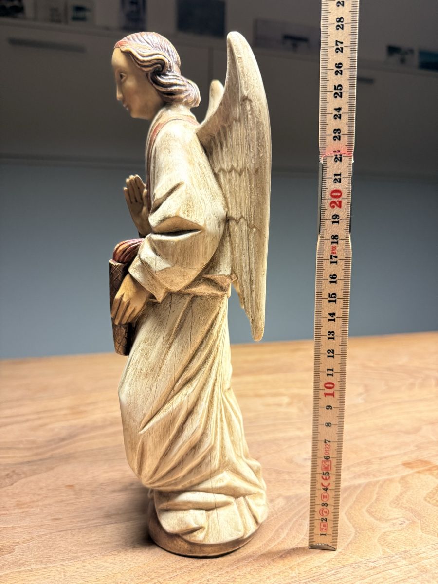 Sculture & Statue: Antiker Engel, Kunstguss, handkol. Ca. 29 cm – Usato da Güttingen venduto da timmikale 2