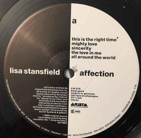 Schallplatten: Lisa Stansfield - Affection (LP) – Gebraucht aus Grüningen von azulvinyl 2