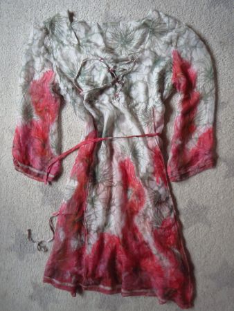 NEUES NILE Damen SEIDEN Kleid Gr XS