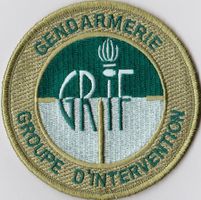 GENDARMERIE GROUPE D^INTERVENTION Aufnäher GRIF ohne Klett.