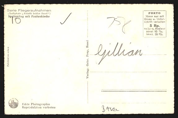 Cartoline postali: Basel, Strasse Spalenring mit Pauluskirc – Usato da Berlin venduto da bartko-reher 1