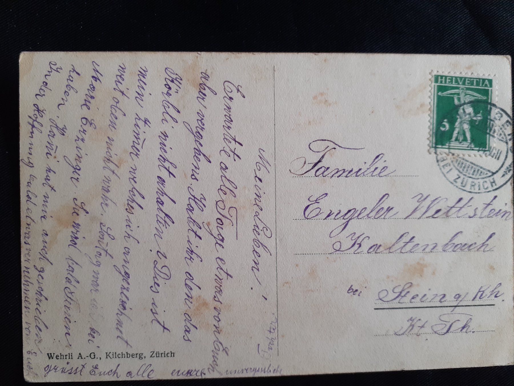 Cartoline postali: Kilchberg Bahnhofstr. – Usato da Bischofszell venduto da Joachim-115 1