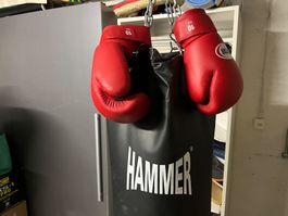 Boxsack HAMMER schwarz gebraucht