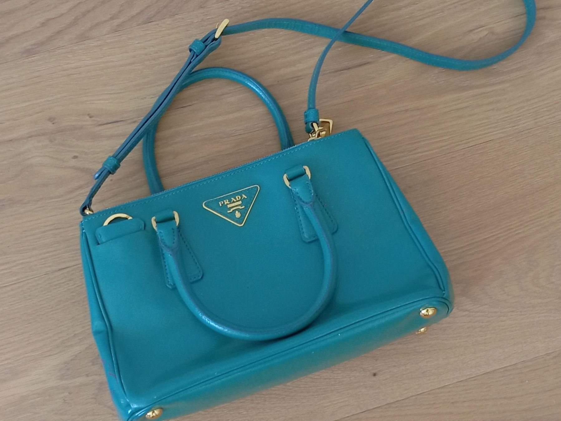 Prada Borse da donna: Prada Saffiano klein Handtasche, smaragdgrün – Usato da Romanshorn venduto da mololo 6