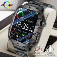Militär-Smartwatch Herren Anruf Fitness-Tracker IP68