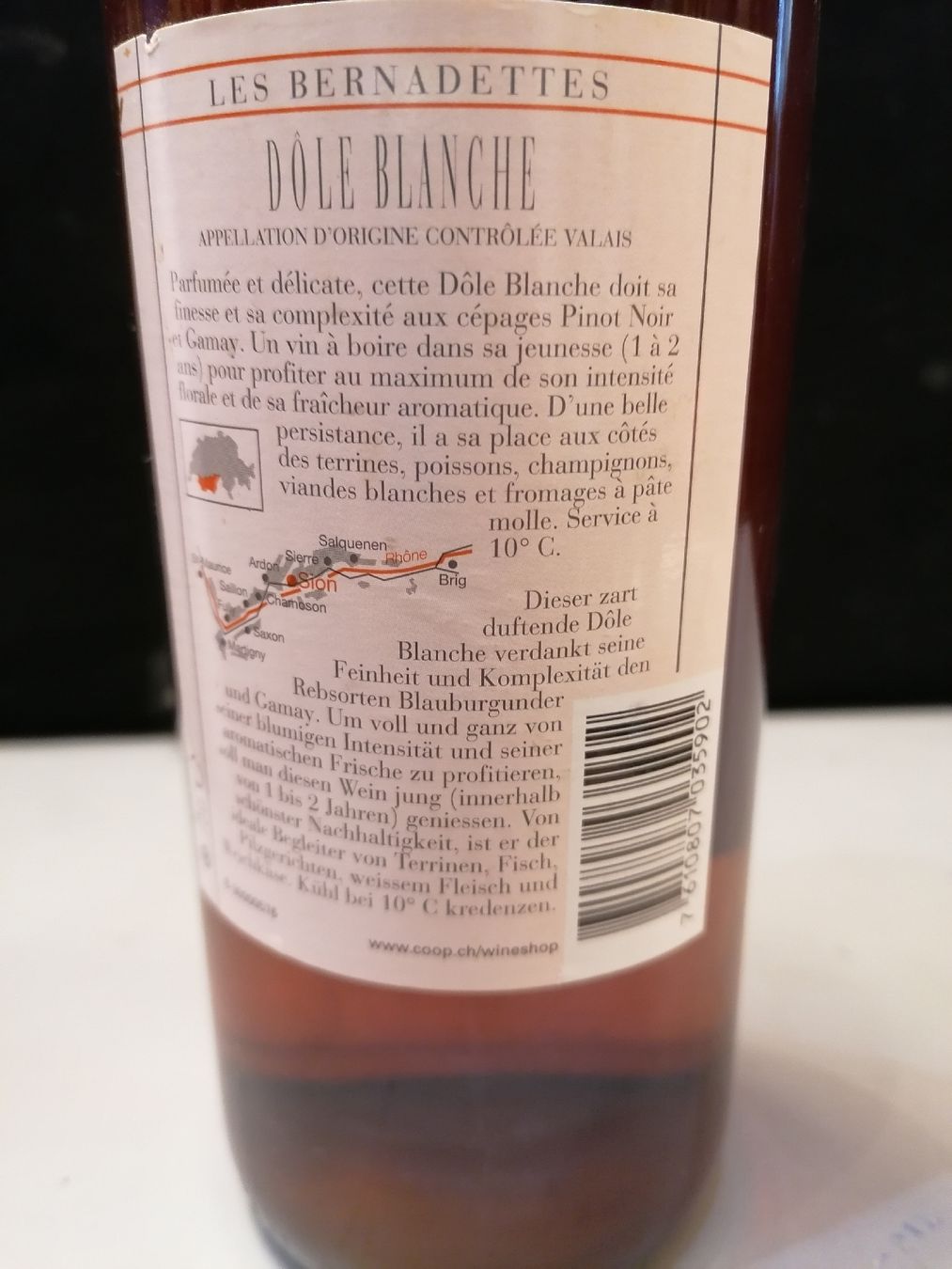 Vino: Dôle Blanche 2003 - Appellation Contrôlée – Nuovo (secondo la descrizione) da Genève venduto da Leboucheoreilles 5