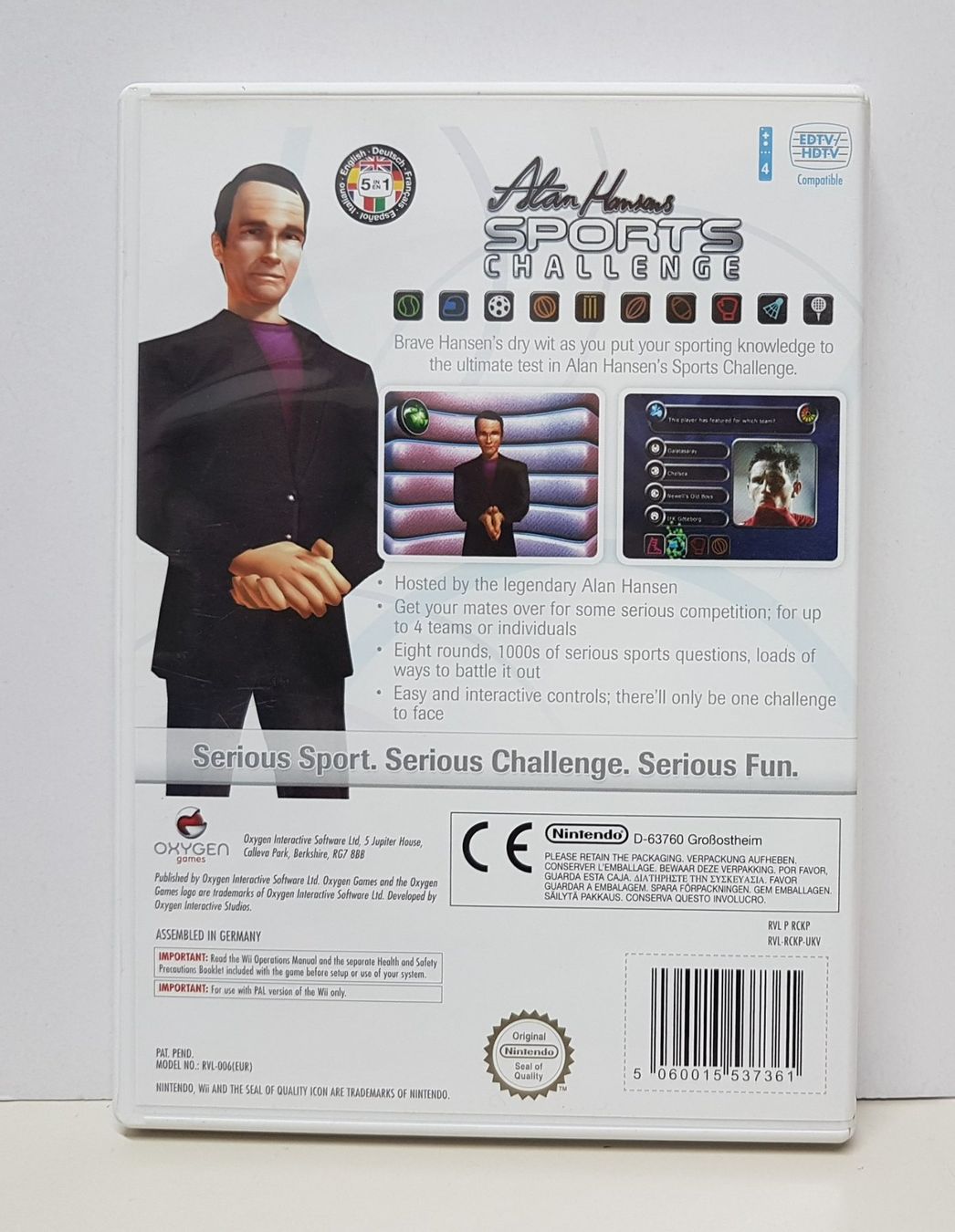 Alan Hansen's Sports Challenge Wii (Gebraucht) in Schüpfheim für