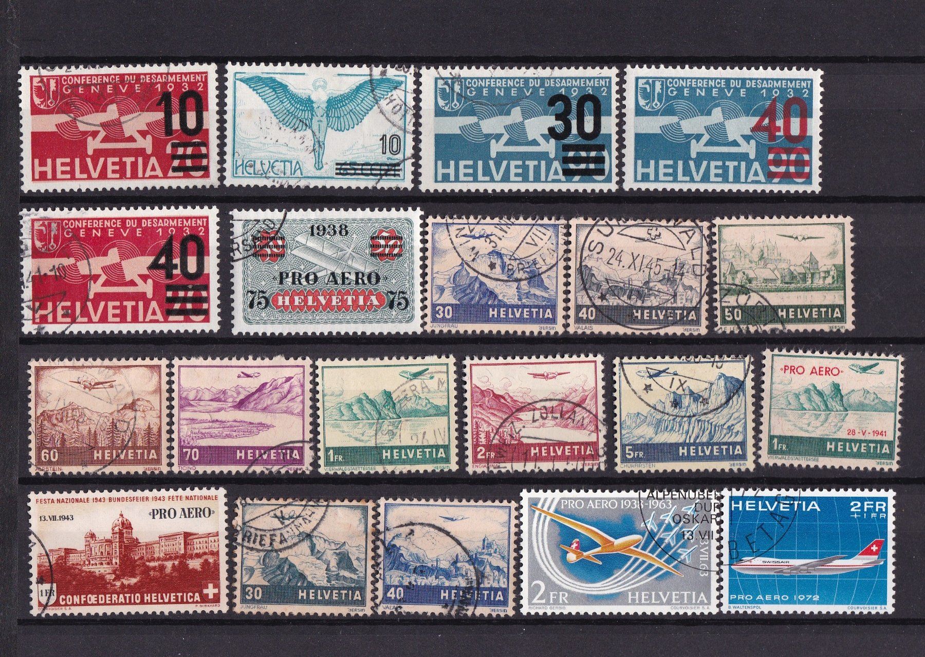 Alle Briefmarken: CH Briefmarken Lot "Flugpost" ab 1923 – Gebraucht aus Münchwilen AG von Nesar 1