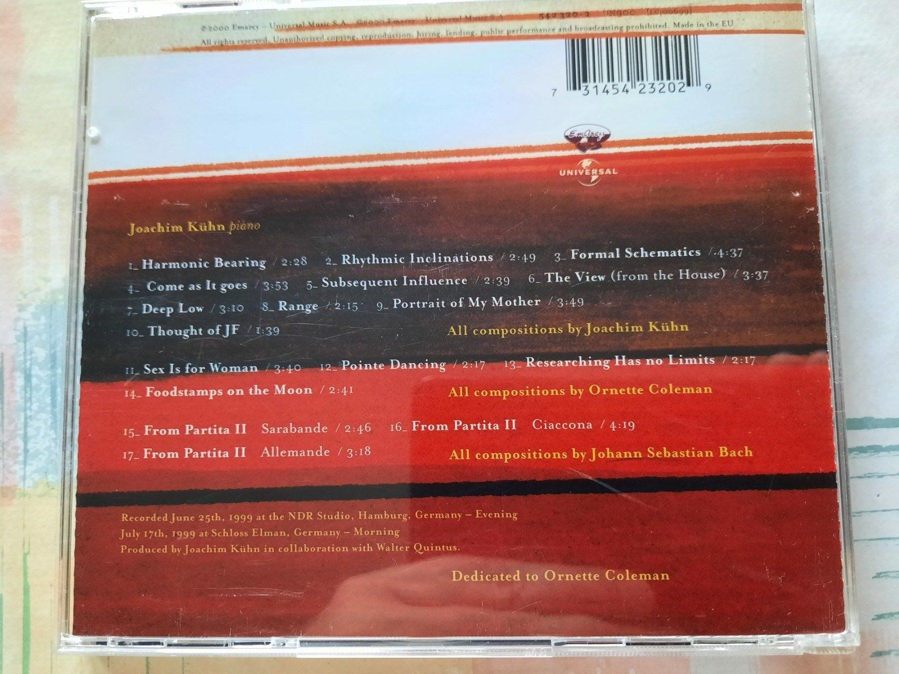 CD: Cd Joachim Kühn - the disminished augmented system – Usato da Pully venduto da bro_n52j 1
