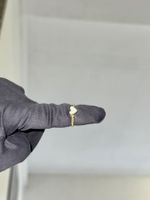 Goldener Herz-Ring mit Perlmutt – 18 Karat Gelbgold
