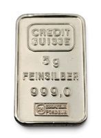 Credit Suisse Silberbarren 5 g Feinsilber 999