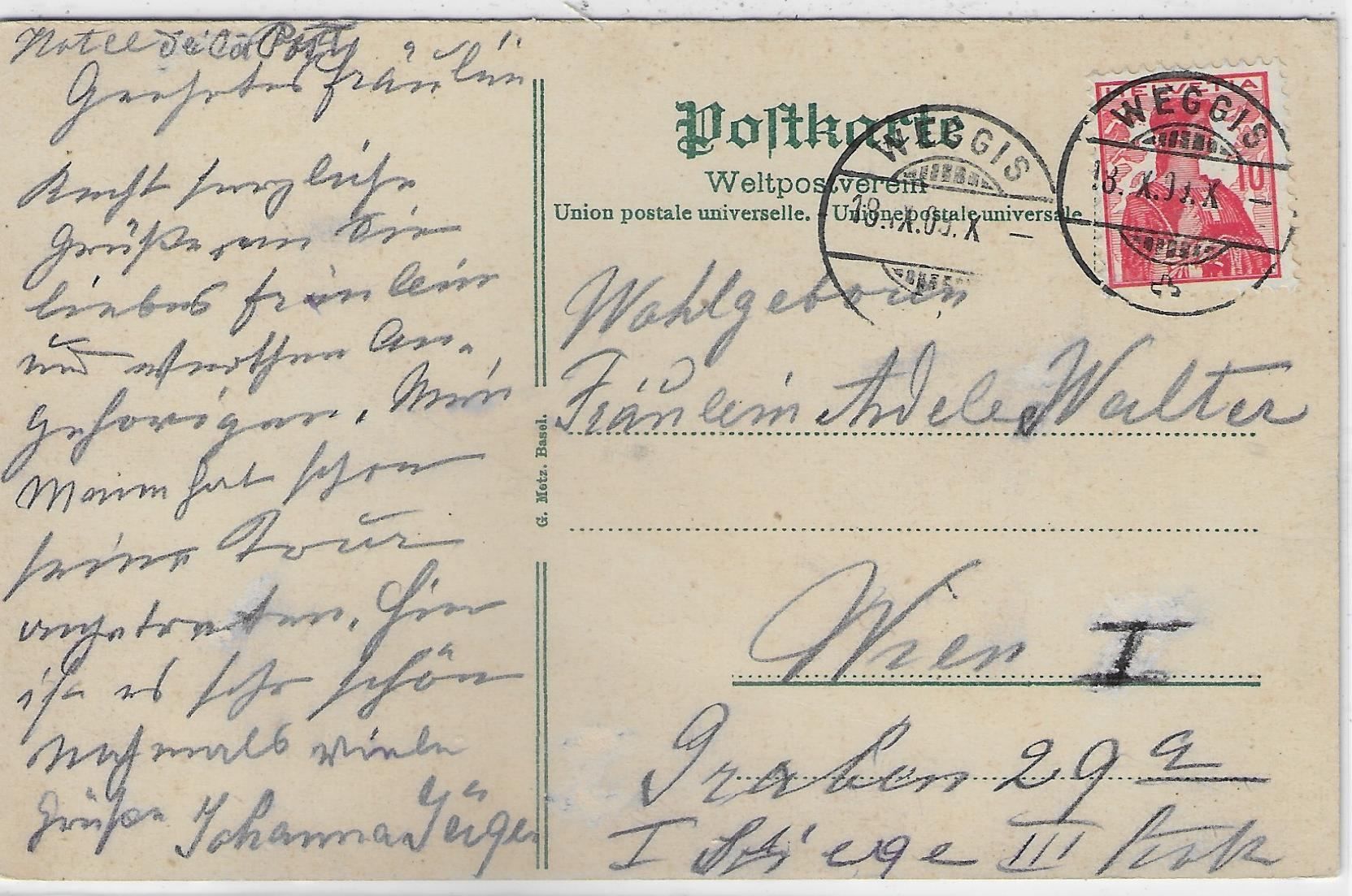 Cartes postales: Weggis - Generalansicht - Litho – D'occasion à Ettingen par Kartenplanet 1