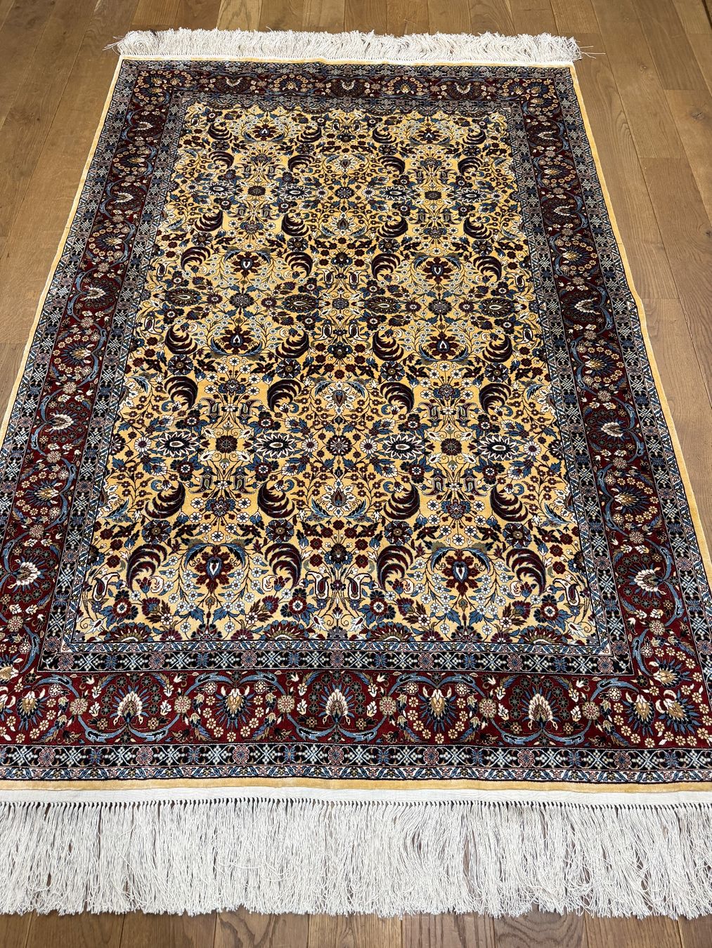Tappeti: 206x123 Extrem Feiner Seidenteppich - Echt handgeknüpft – Usato da Bennau venduto da Mayer_Carpets 1