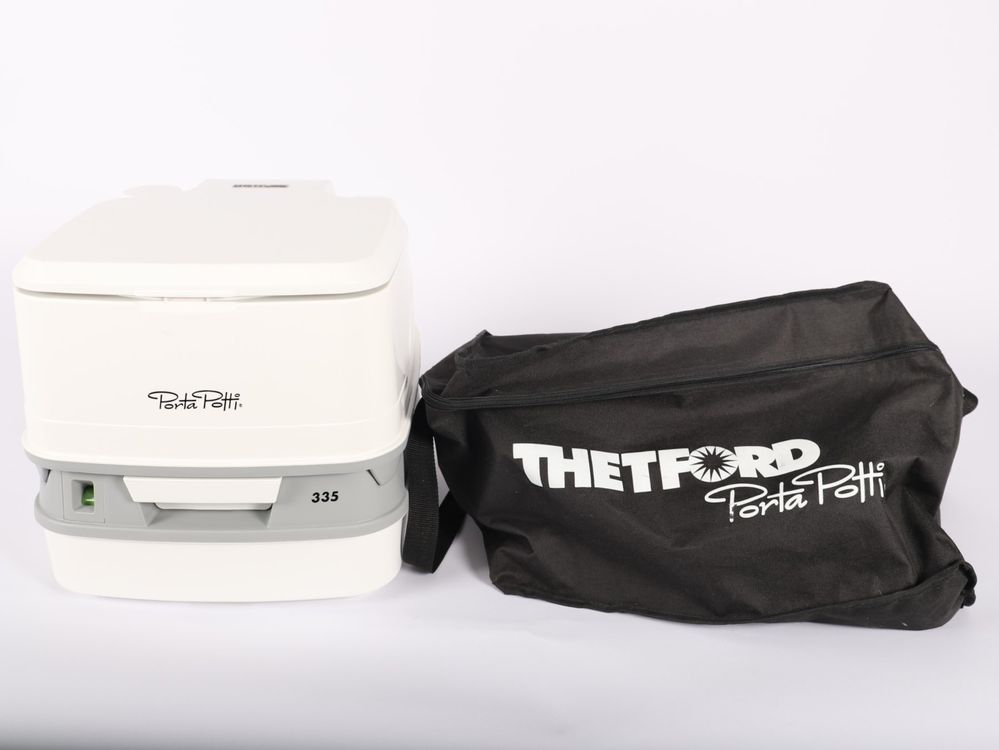 Toilette Camping Thetford Porta Potti 335 + Fixation - Réservoir 10L - Compatible VW T4,T5,T6, Etc. - Neuf