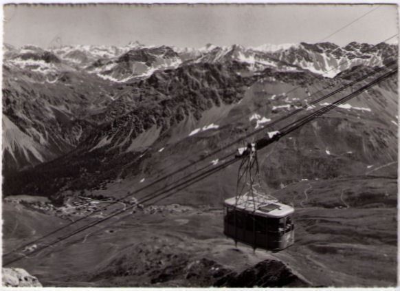 Cartoline postali: Arosa - Luftseilbahn Weisshorn – Usato da Binningen venduto da Mountainrider