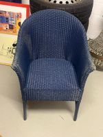 Vintage Lloyd Loom Sessel dunkelblau guter Zustand