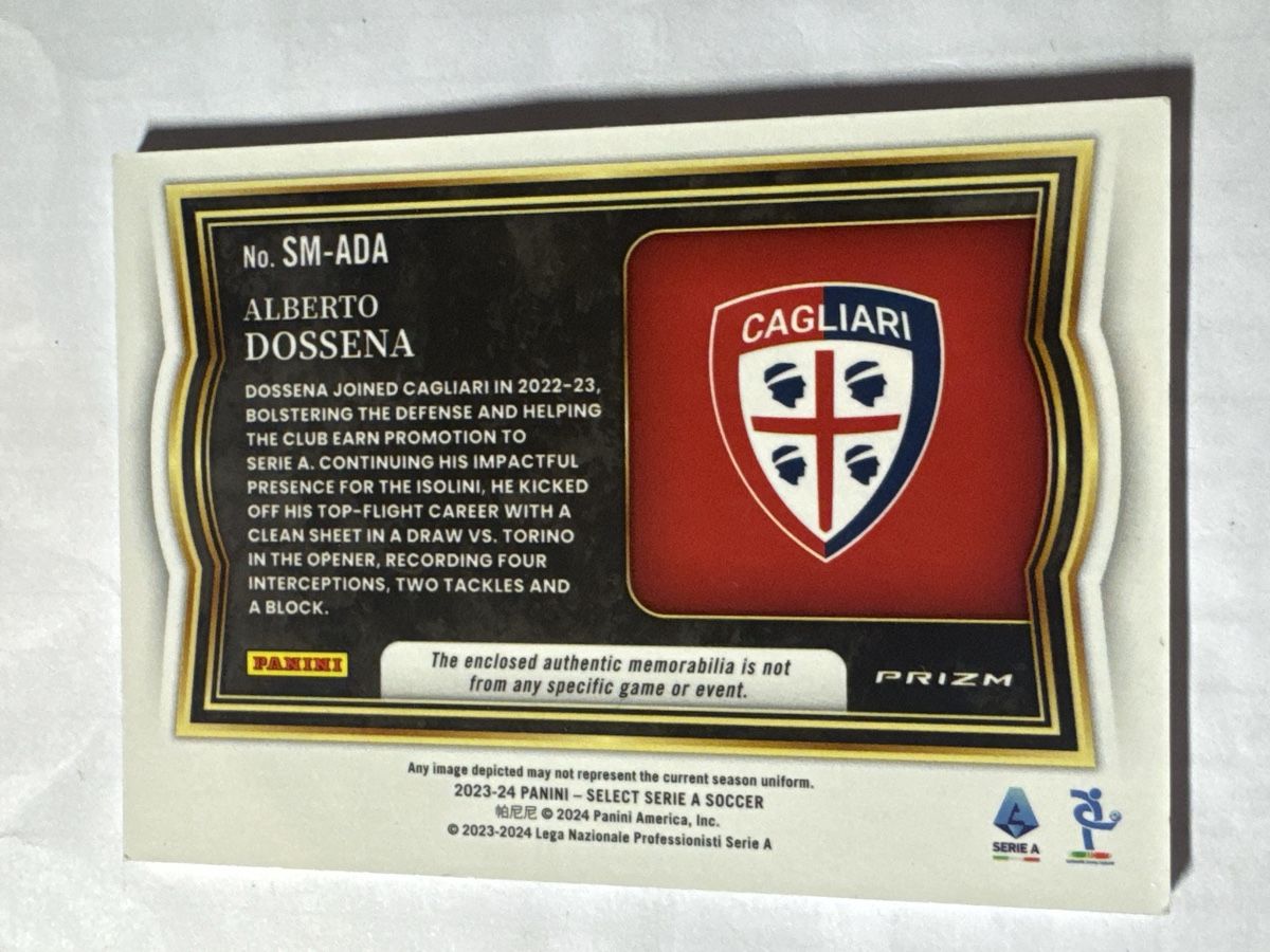Panini Cartes à collectionner: 2023-24 Panini Select Serie a Select Memorabilia Dossena – Neuf (Voir description) à Baar par sp7ni 1