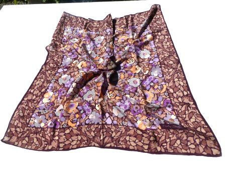 Vintage Seidenfoulard Fisba Stoffels – 100% Seide, 75x75cm