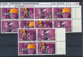 1978 "SUVA - sicher arbeiten", Zusammendruck, ET - Stempel