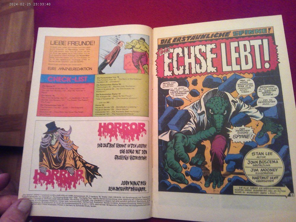 Fumetti: Die Spinne Nr. 77 - Die Echse lebt! -  WILLIAMS Marvel Comic – Usato da Volketswil venduto da nemo2000 2