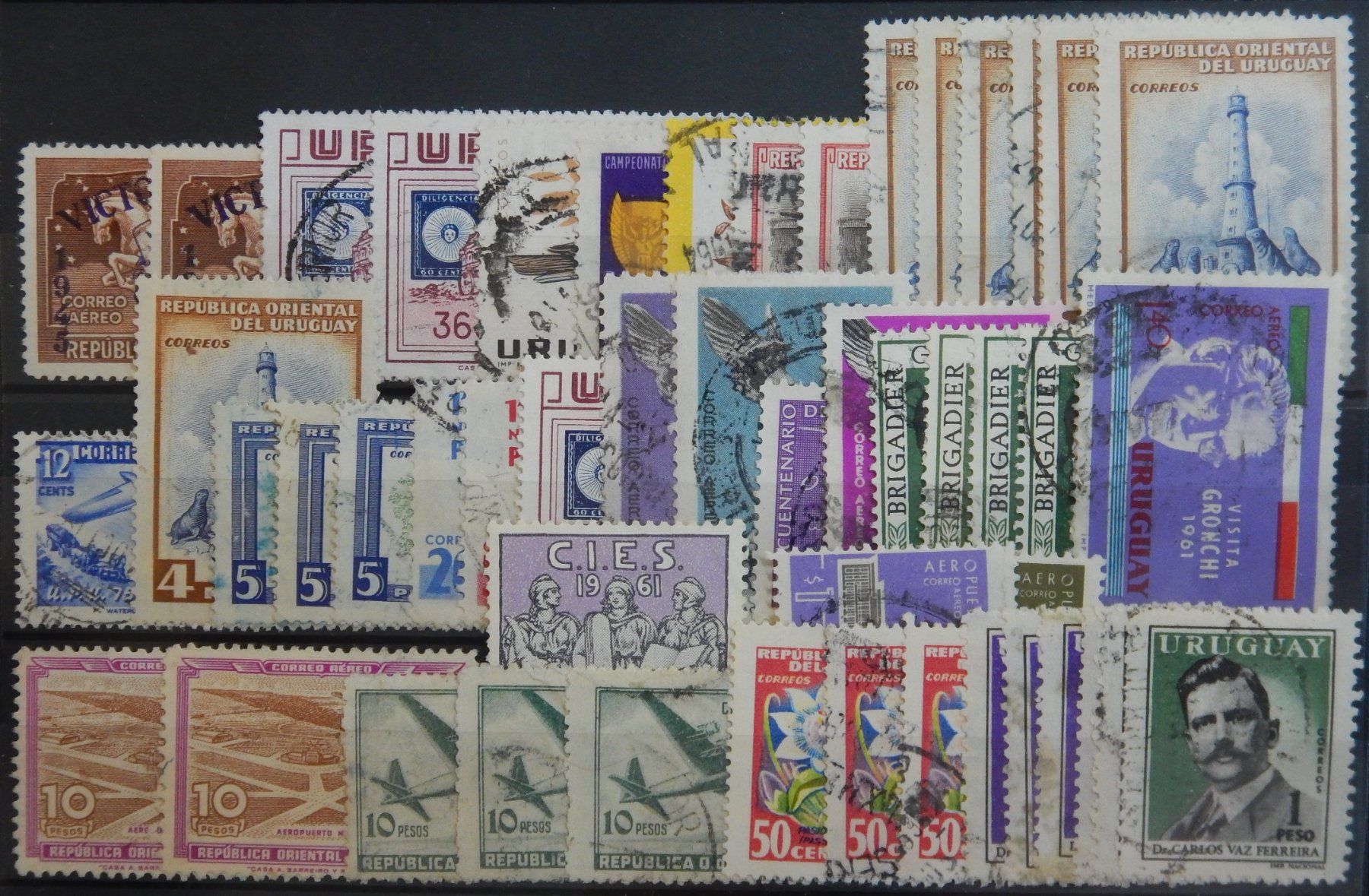 Alle Briefmarken: Uruguay Lot mit alten Werten X – Gebraucht aus Zürich von Muehlekauf