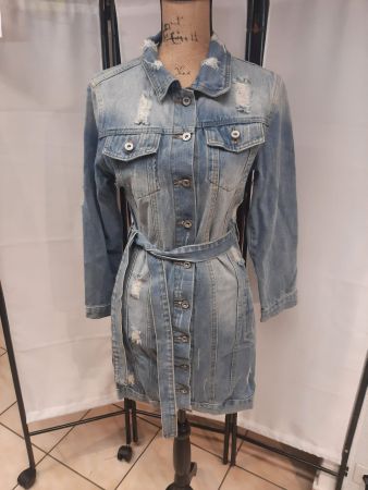Denim Kleid mit Rissen Grösse S neuwertig