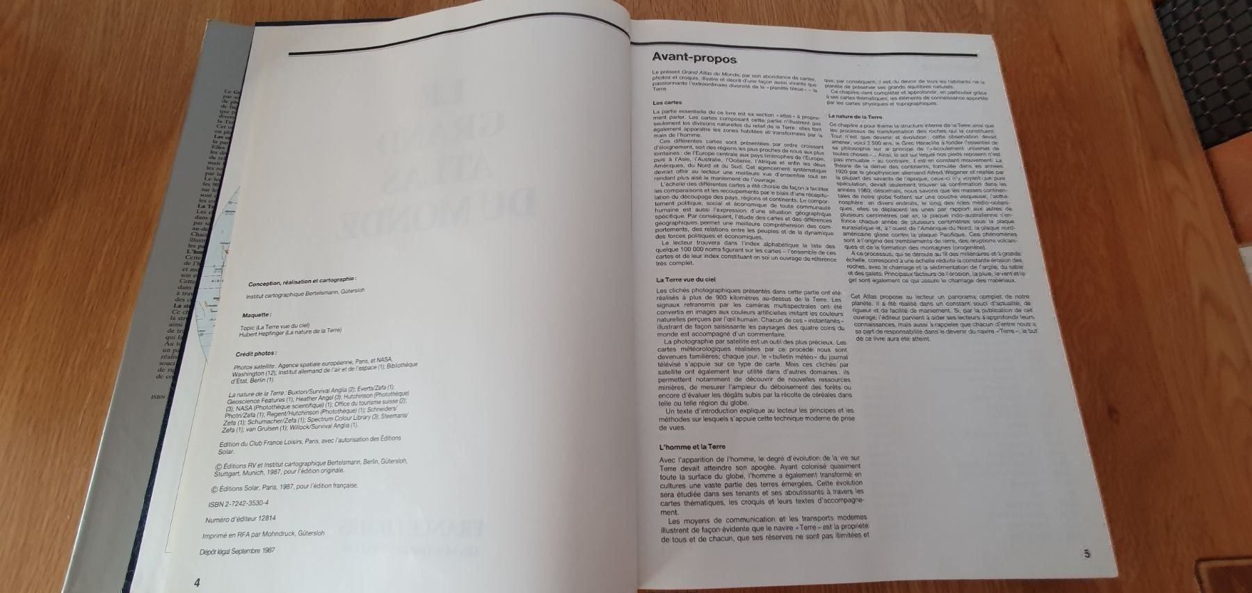 Libri: Le grand atlas du monde – Usato da Moutier venduto da gvmv 7