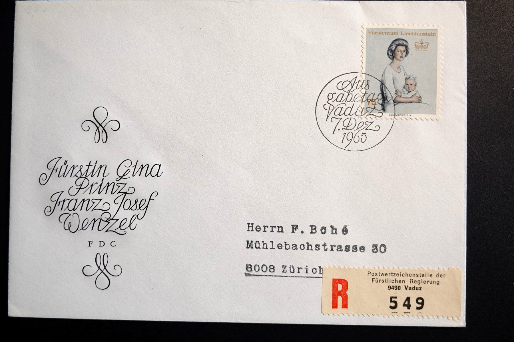 Tutti i francobolli: 1965 FDC Wohltätigkeitsmarke – Usato da Mettmenstetten venduto da Sutasso