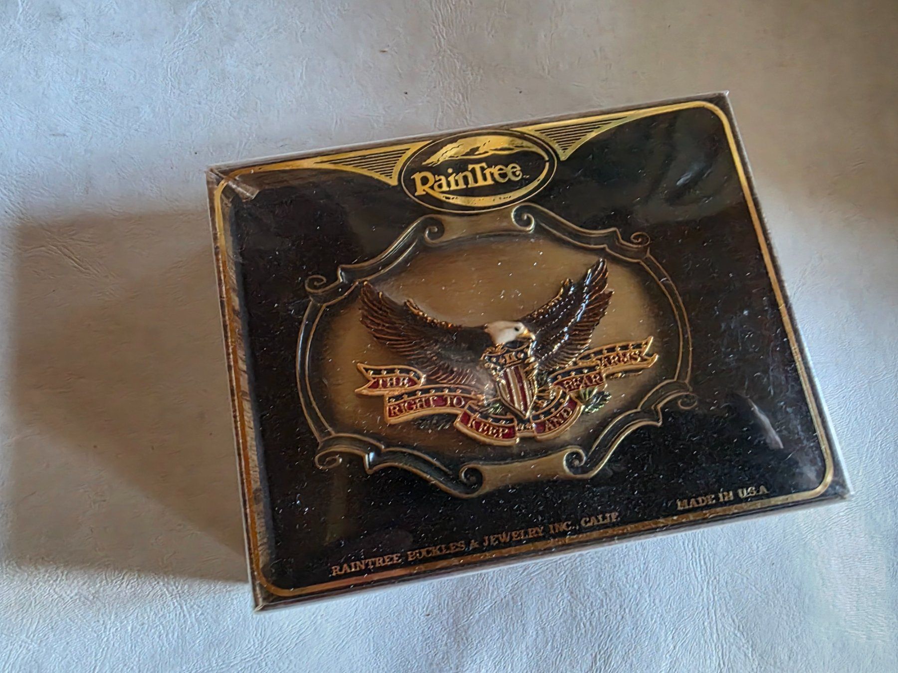 Fibbie per cinture: Gurt Gürtelschnalle American Eagle Pain Tree 1978 – Nuovo (secondo la descrizione) da Walterswil BE venduto da Lonitti 1