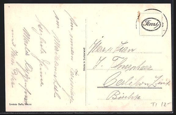 Cartoline postali: Motto Bartola /Airolo, Blick über Ort u – Usato da Berlin venduto da bartko-reher 1