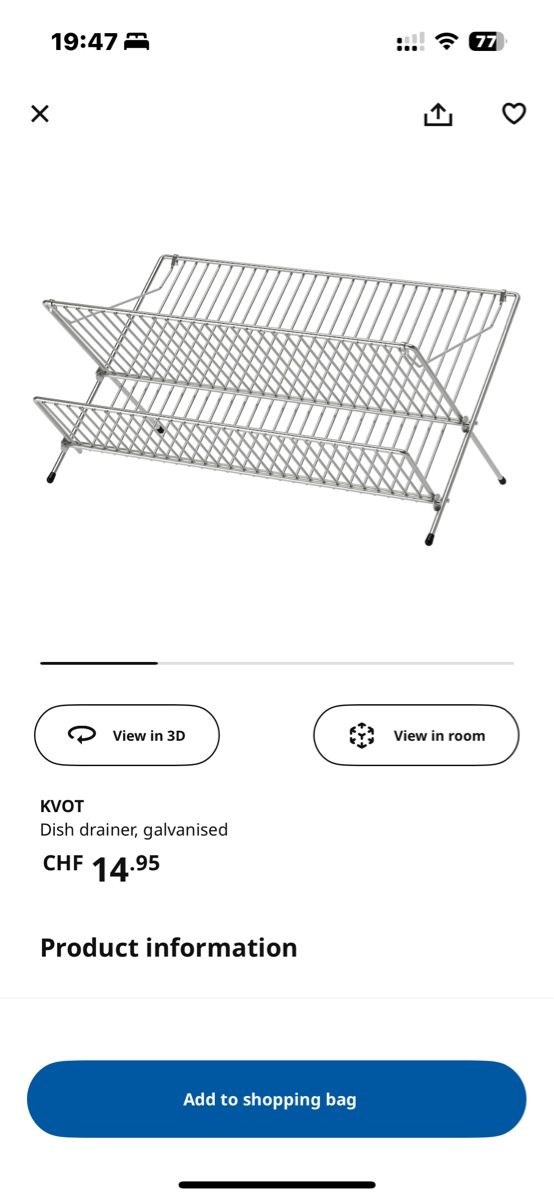 Ikea Elettrodomestici da cucina: Geschirrabtropfer – Nuovo (secondo la descrizione) da Villigen venduto da vac_rc8x 1