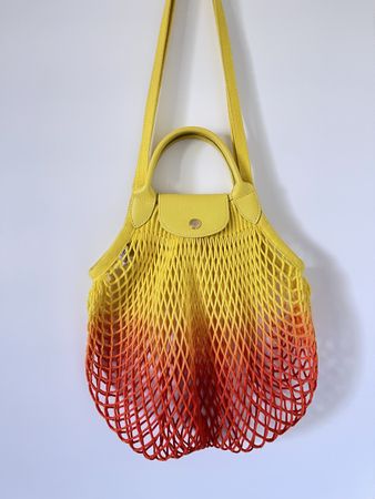 Sac filet Longchamp Filt jaune dégradé 