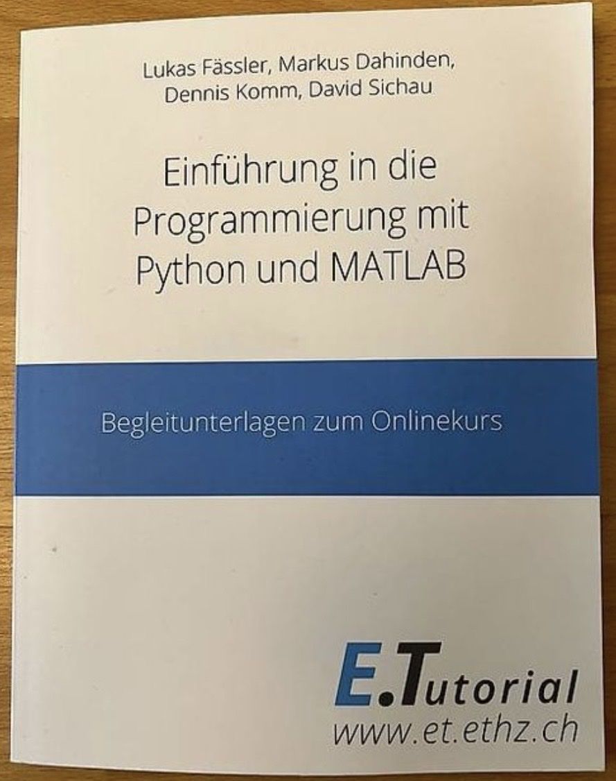 Bücher: Einführung in die Programmierung mit Python und MATLAB, ETH – Neu (gemäss Beschreibung) aus Zürich von Zhau.53