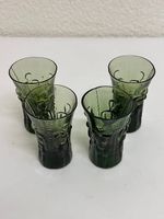 Vintage Erik Höglund Stil Glasbecher Grün 4er Set