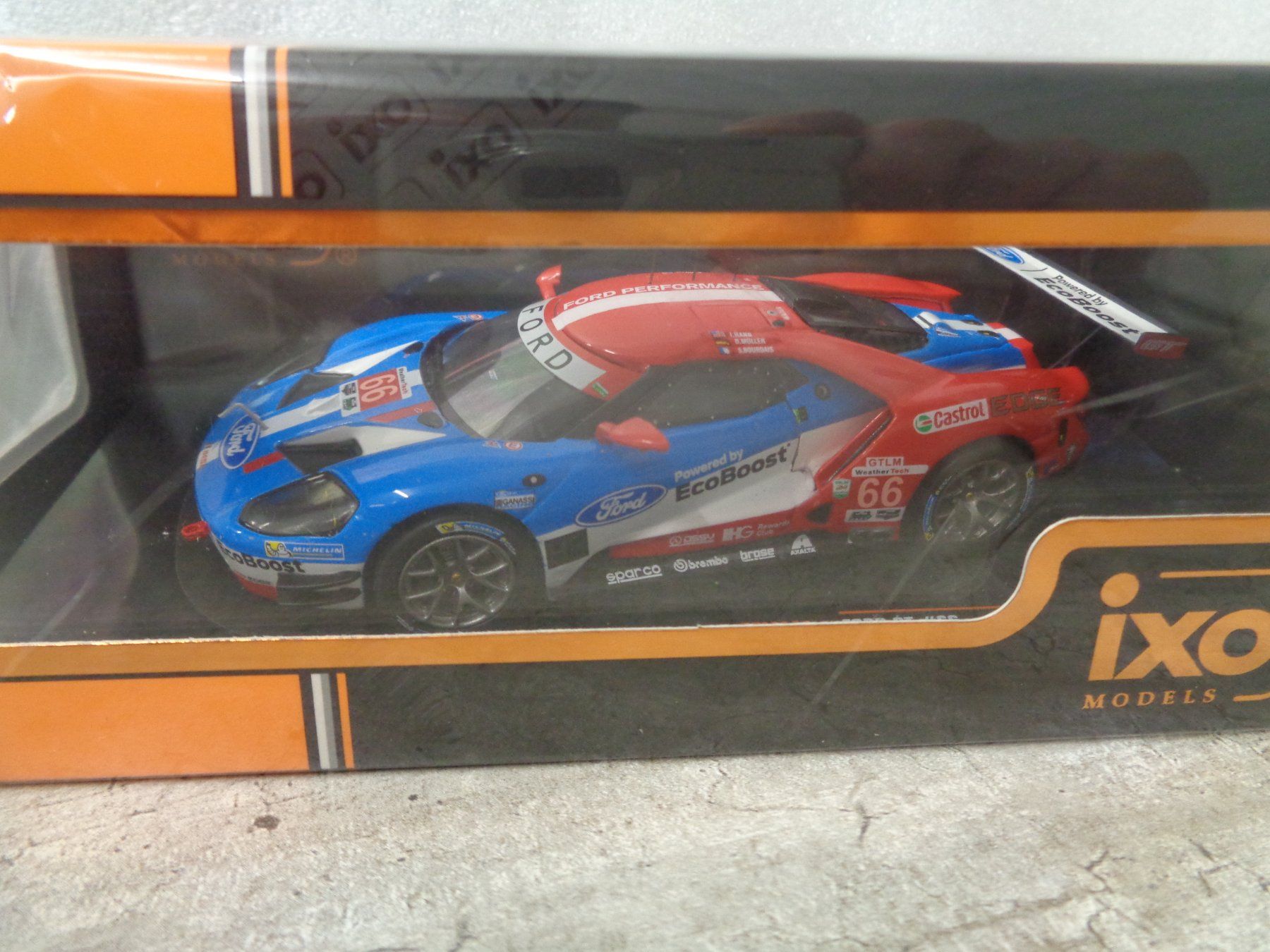 Ford Modellini d'auto: Ixo 1:43 Ford GT Le Mans – Nuovo e nell'imballaggio originale da Reconvilier venduto da rallycar