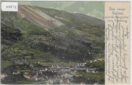 Das neue Goldau und die Bergruine vom Rossberg