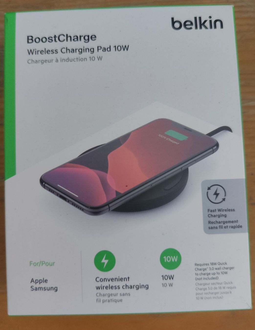 Belkin Caricabatterie: Belkin BoostCharge Wireless Charging Pad 10W – Nuovo e nell'imballaggio originale da Büsserach venduto da Vintage-vins