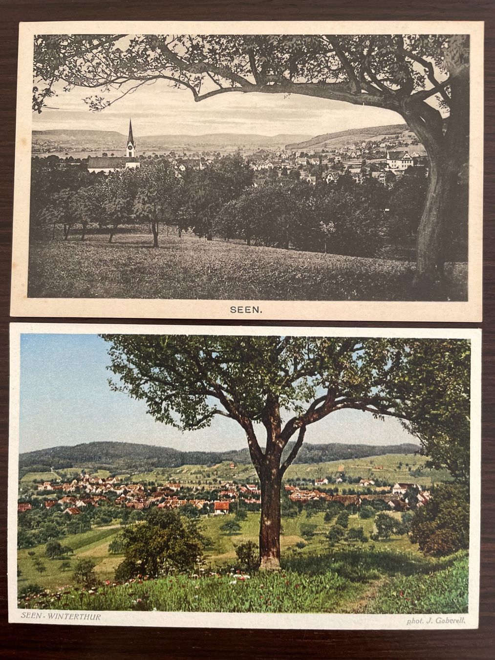 Cartoline postali: WINTERTHUR SEEN Ortsansicht, 2 Ansichtskarten – Usato da Wald ZH venduto da TLILEF