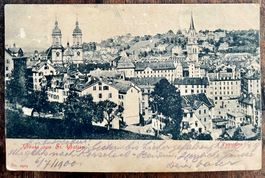 Gruss aus St. Gallen - Litho Panorama 1900