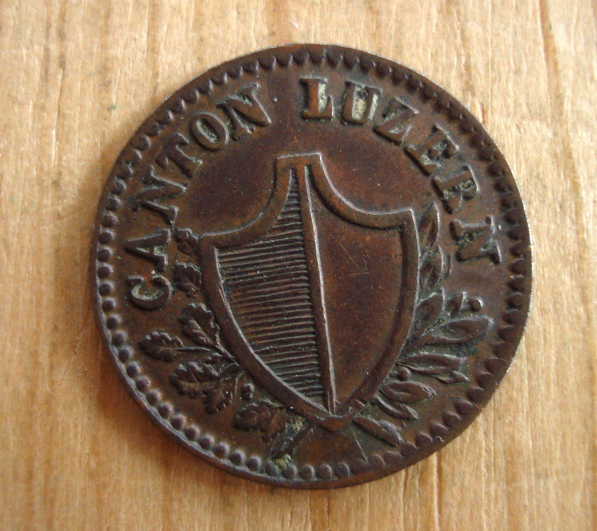 Tutti le monete: (D3) Luzern Rappen 1845 – Usato da Erlach venduto da Net-Coins