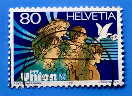 Nr.818  100 Jahre PTT-Union  GESTEMPELT Sonderpostmarken IV 