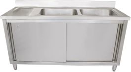 Beeketal Edelstahl Spülschrank GSB160Duo