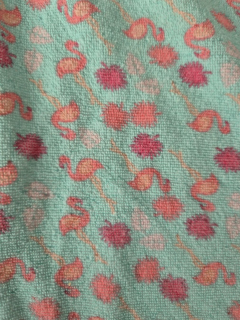 Badetücher: Badeponcho mit Flamingos, Grösse 92/98 – Gebraucht aus Adliswil von Stardust11 1