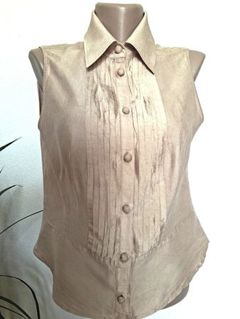 Blouse Sans Manches 100% Soie FABRIZIO LENZI– Taille 40 CH