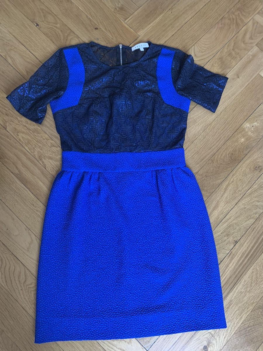 Sandro Kleider: Robe en dentelle bleu violet Sandro – Gebraucht aus Genève von rez_c6c6