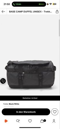 The North Face Base Camp Duffel Black/White S